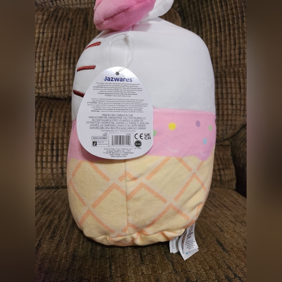 Squishmallows Hello Kitty Strawberry Ice Cream Plush Hello Kitty And Friends 12" - Picture 5 of 10